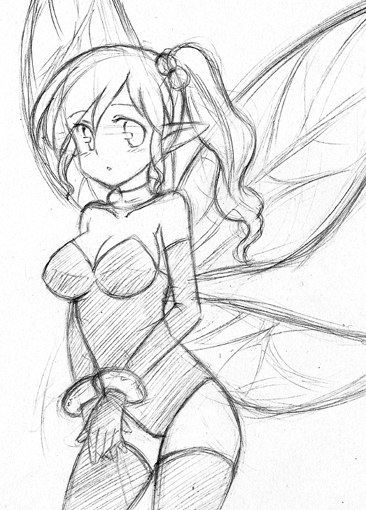 523x728 Sketch 27. Does The Gray Background Makes The Pencil Lines Look