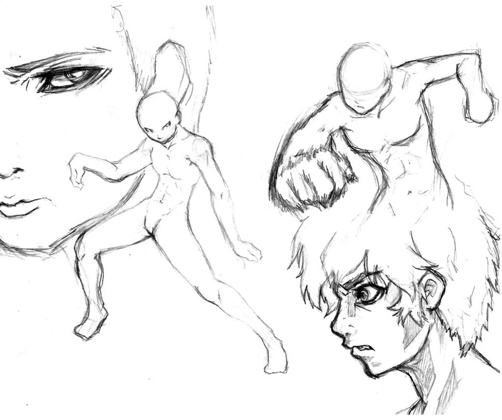 976x818 Male Body Sketch By Xteve