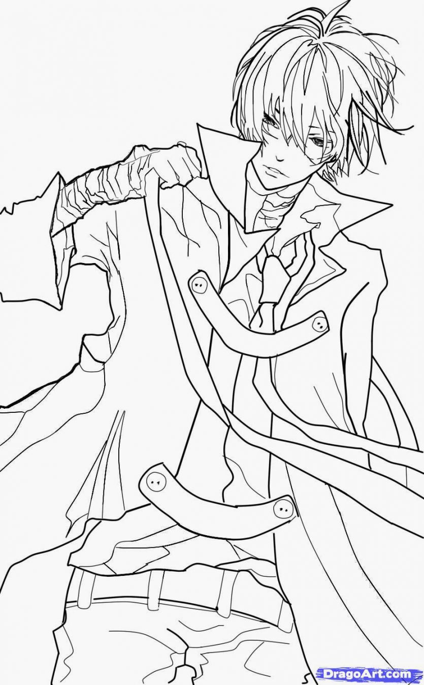 835x1349 Anime Boys Coloring Book Drawings Anime Love Coloring Pages