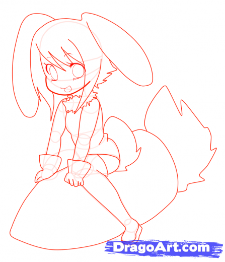 447x520 Learn How To Draw A Bunny Girl Chibi, Chibis, Draw Chibi, Anime
