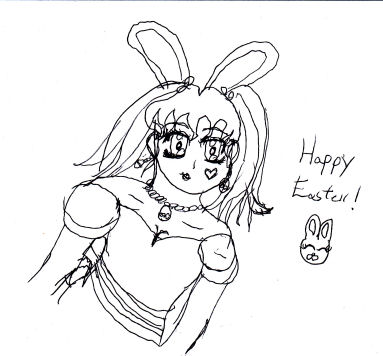 383x356 Bunny Anime Girl! Happy Easter! By Psycho Chic27