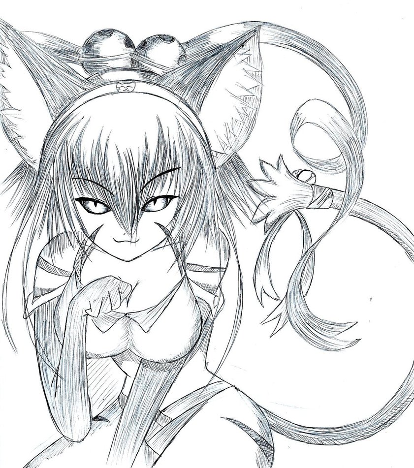 841x951 Anime Cat Woman By Jaychu7