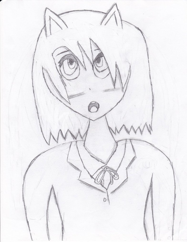 785x1017 Anime Cat Girl Sketch By Adventurerix