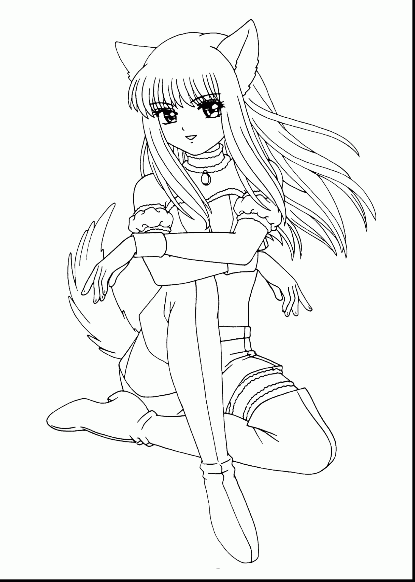 1631x2286 Cat Girl Coloring Pages Coloring Page For Kids
