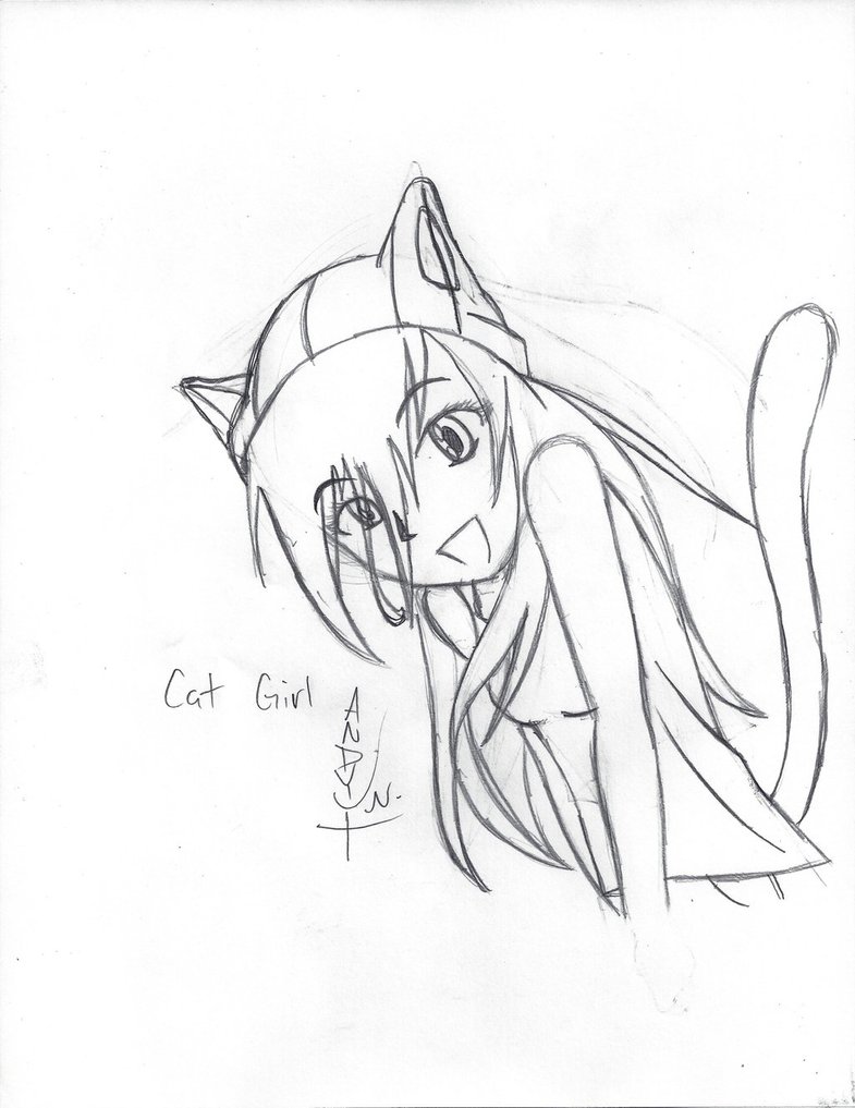 785x1017 Cat Girl Sketch By Leapoffaith4