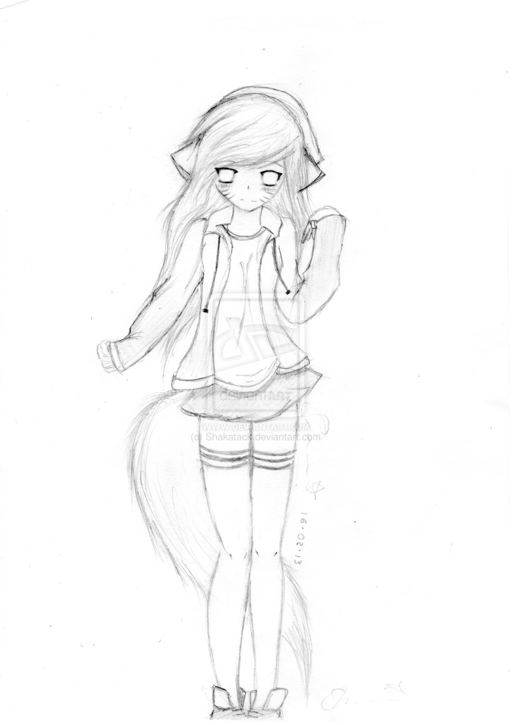 1024x1448 How To Draw A Manga Cat. How To Draw A Cute Anime Cat. How To Draw