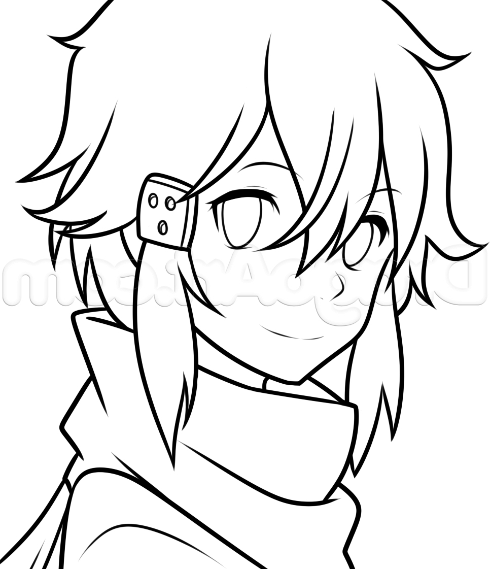 966x1121 Easy Sketch Anime Characters