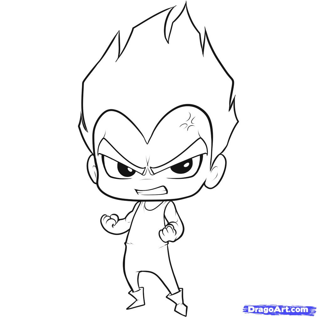 1012x1012 Anime Chibi Easy Draw 5. How To Draw Chibi Vegeta