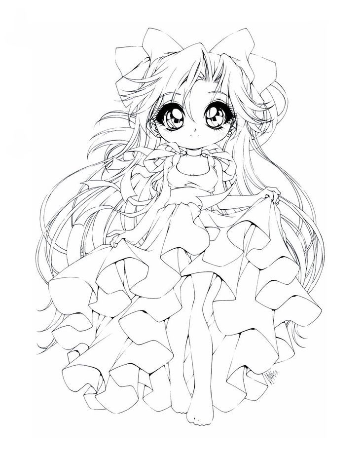736x924 Chibi Anime Coloring Pages