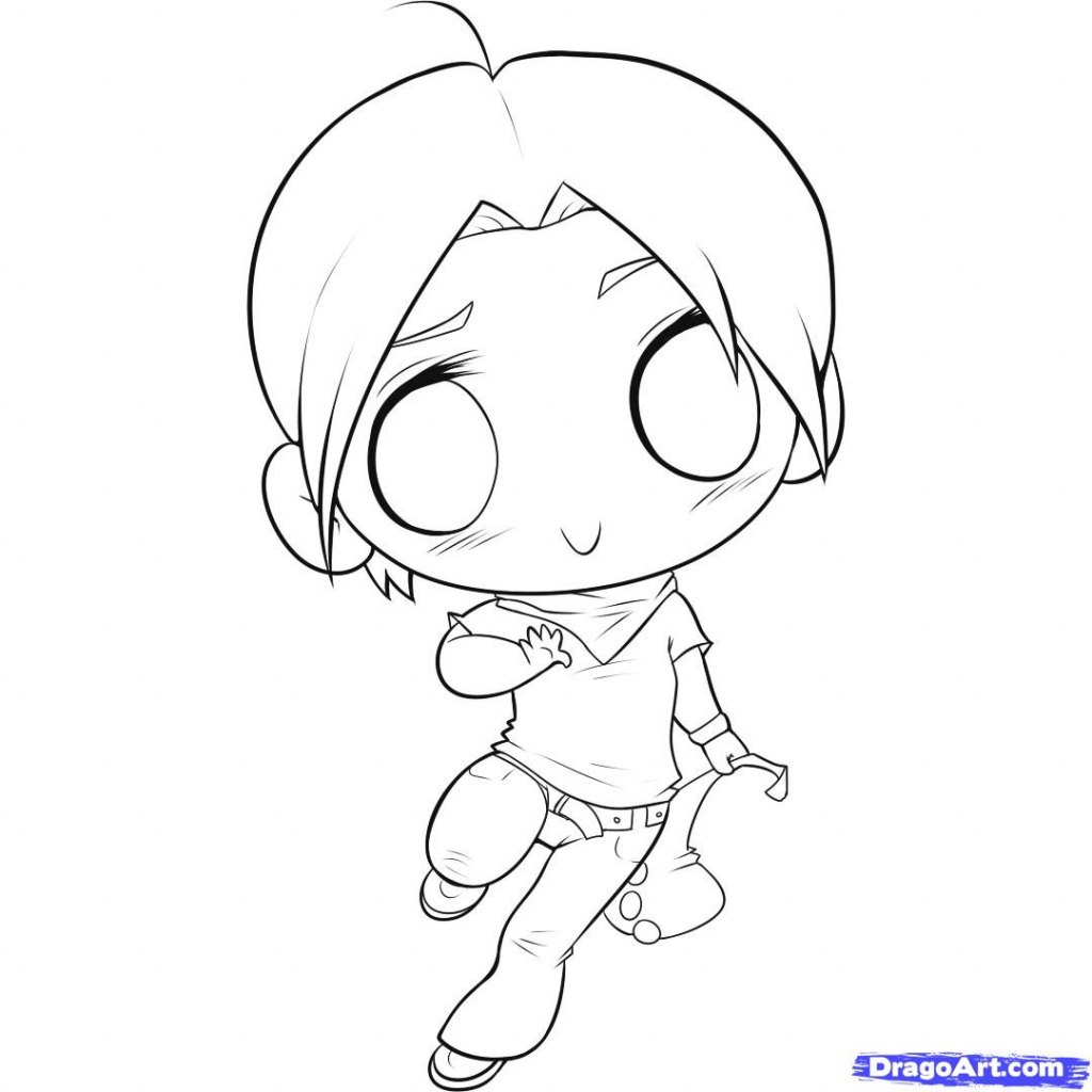 1024x1024 Chibi Anime Drawing Anime Chibi Sketch Drawing A Chibi, Stepstep
