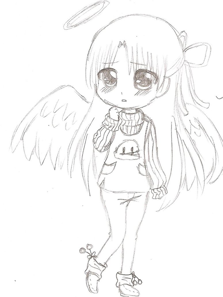 775x1031 Angel Beats Angel Chibi By Cristella Devon