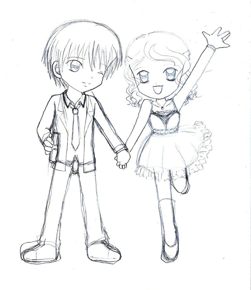 831x962 Anime Chibi Drawings Chibi Couple (Date)armogirl5
