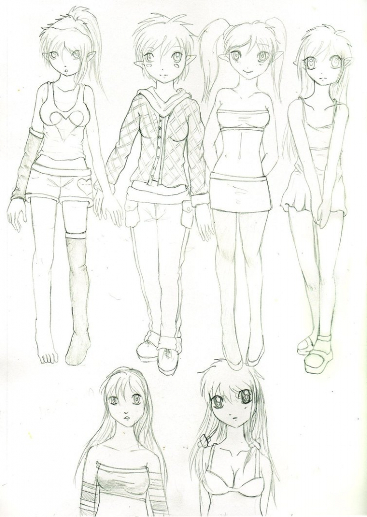 728x1024 Animes Girls Clothes Draw How To Sketch Anime And Sketches