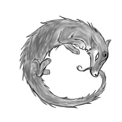 400x400 Wolf Ouroboros Teen Computer Graphic About Animals, Anime, Wolf