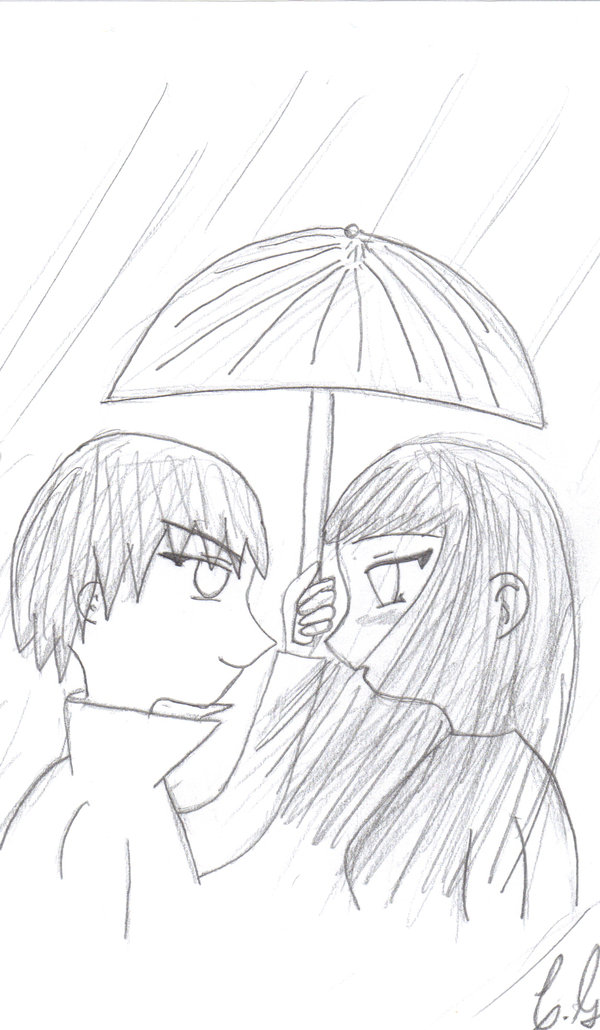 600x1030 Cute Anime Couple Drawing By Lina808