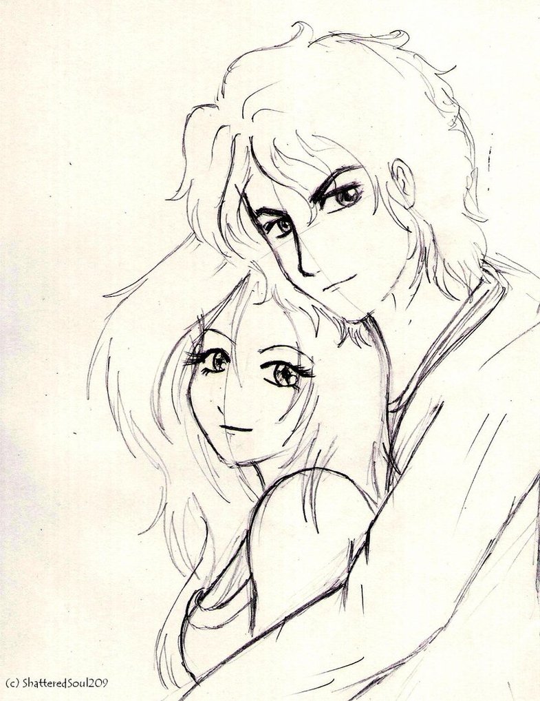 785x1018 Sketches Of Anime Couples