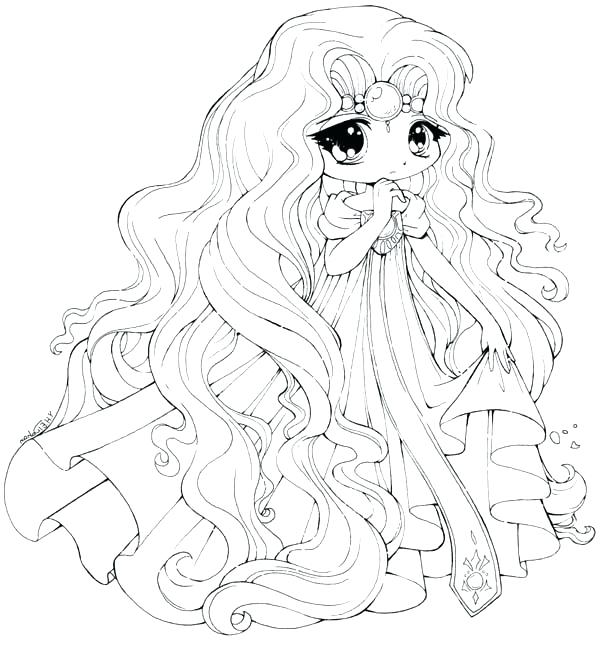 600x668 Anime Coloring Page Cute Coloring Pages Princess Draw Coloring