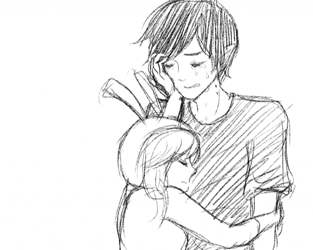 1024x819 Cute Anime Drawing Couple Hugging Cute Couple Hugging Drawing