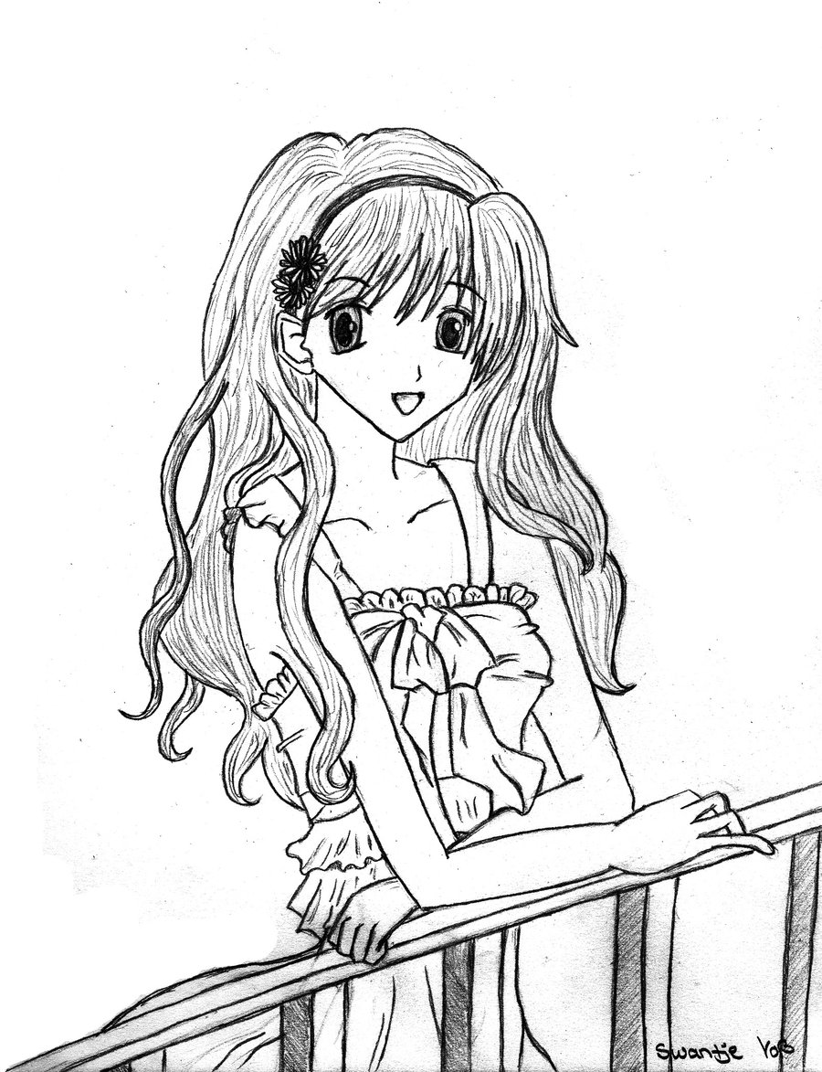 900x1173 Anime Cute Summer Girl By Swantje95 Animelover