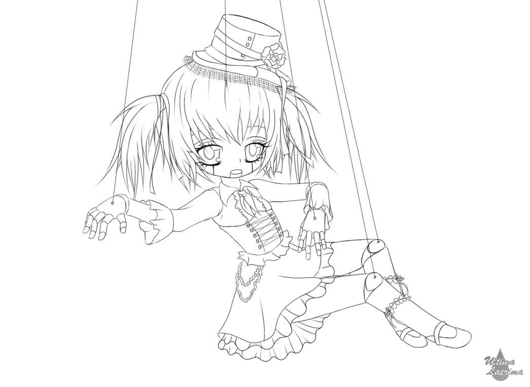 1045x764 Creepy Doll Lineart By Cheetah1990