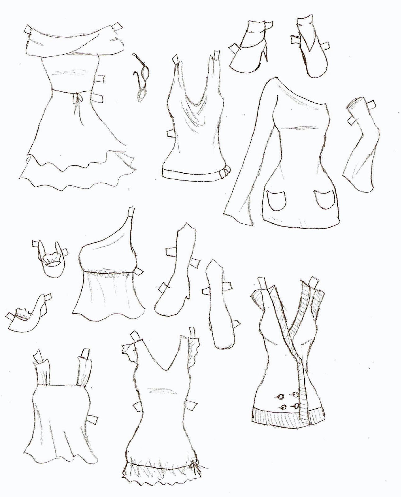1291x1600 Miss Missy Paper Dolls Lucy Clothes 9