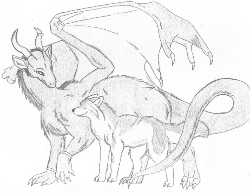 1024x793 Anime Dragon Drawings Dragon 3 By Anime Wolfz