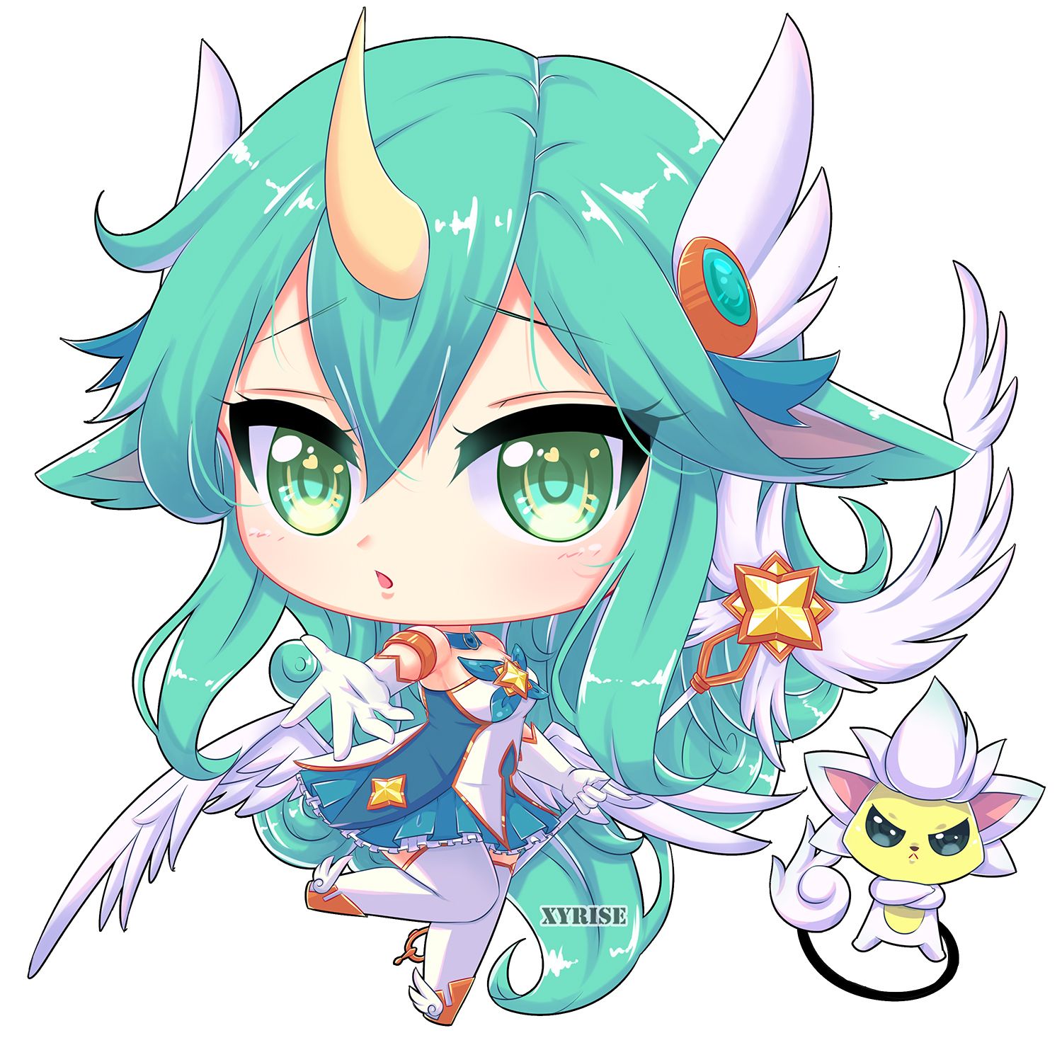 1500x1500 Chibi Star Guardian Soraka By Xyrise Hd Wallpaper Background Fan