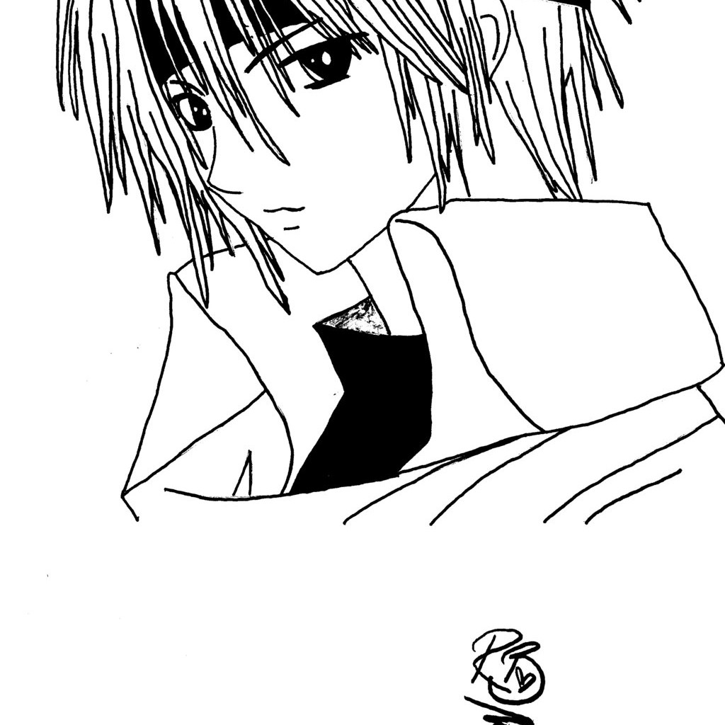 1024x1024 Anime Boy Coloring Pages Page Image Clipart Images