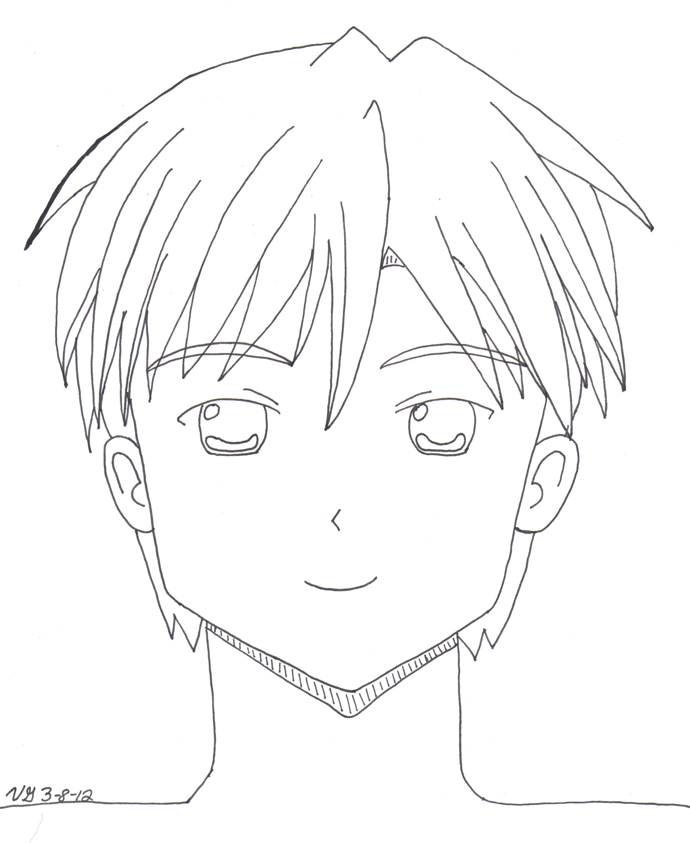 Anime Drawing Boy at GetDrawings | Free download