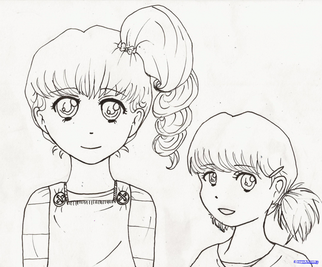 1024x849 Drawing Of Girls Step By Step How To Draw Easy Girls, Stepstep