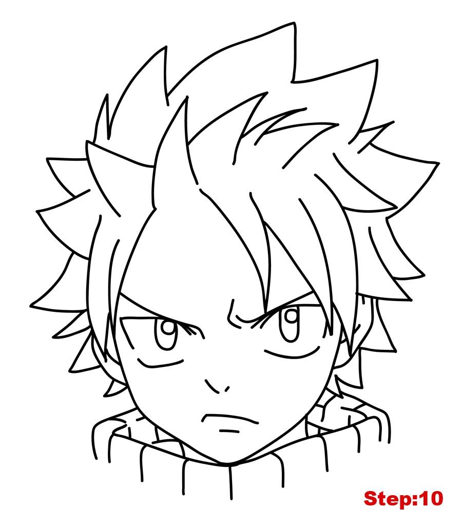 900x1024 How To Draw Natsu From Fairy Tail