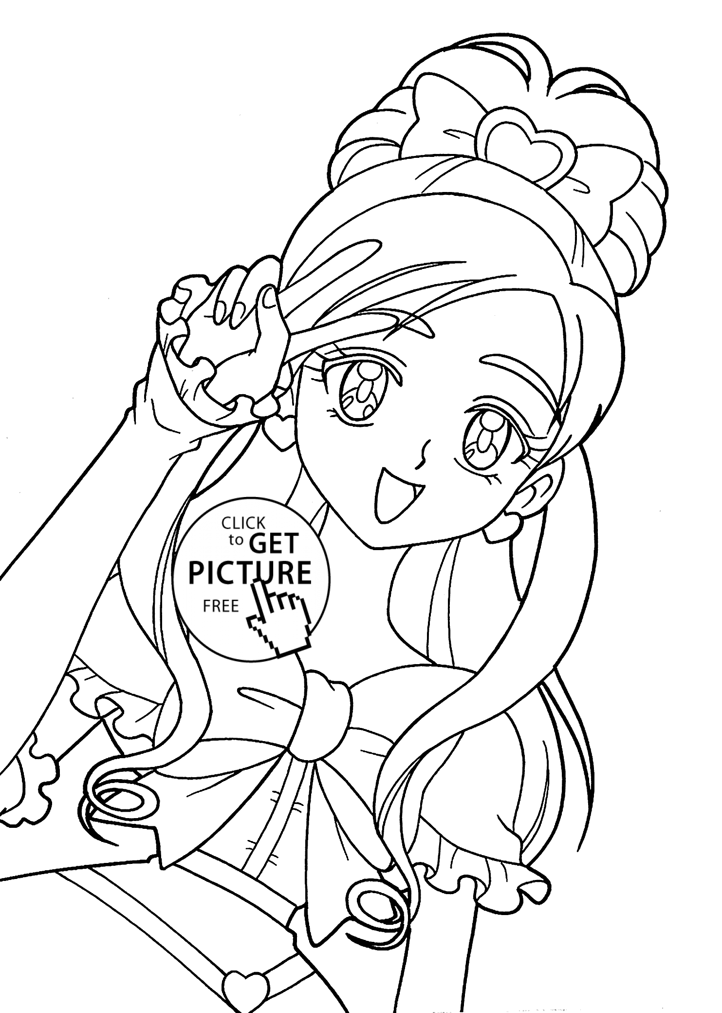 1483x2079 Pretty Cure Characters Anime Coloring Pages For Kids, Printable