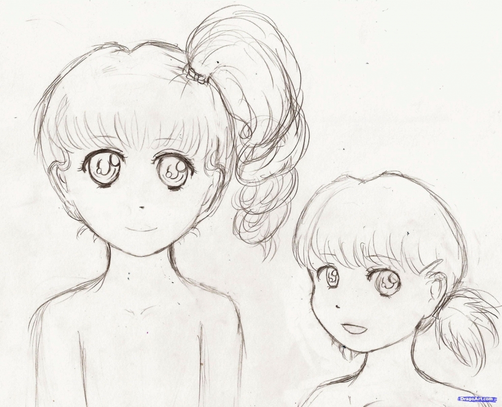 1024x831 How To Draw Girls Hair To Draw Anime Hair For Girls Step Step