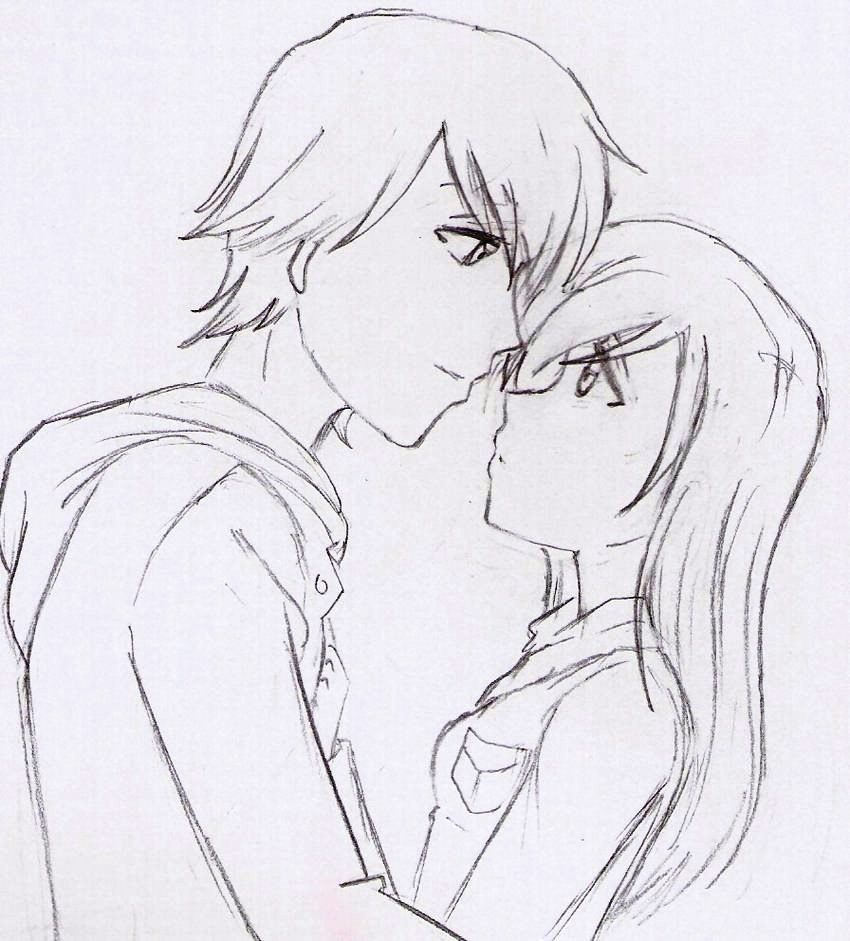 850x941 Drawing Pencil Sketches Anime Couple Anime Couple Sketches