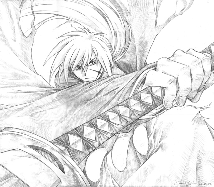 687x600 Kenshin Pencil By Meiwren