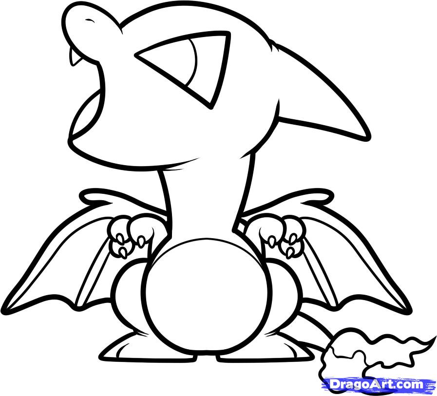 897x813 How To Draw Chibi Charizard, Step By Step, Chibis, Draw Chibi