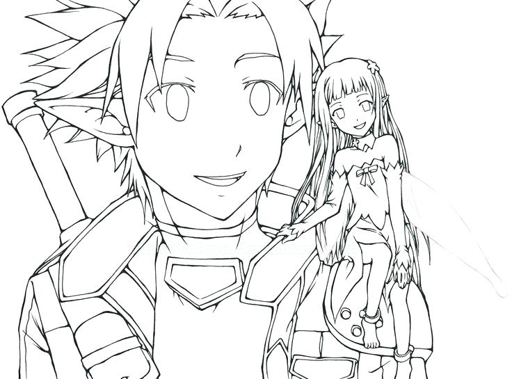 736x545 Sword Art Online Coloring Pages Female Coloring Pages Sword Art
