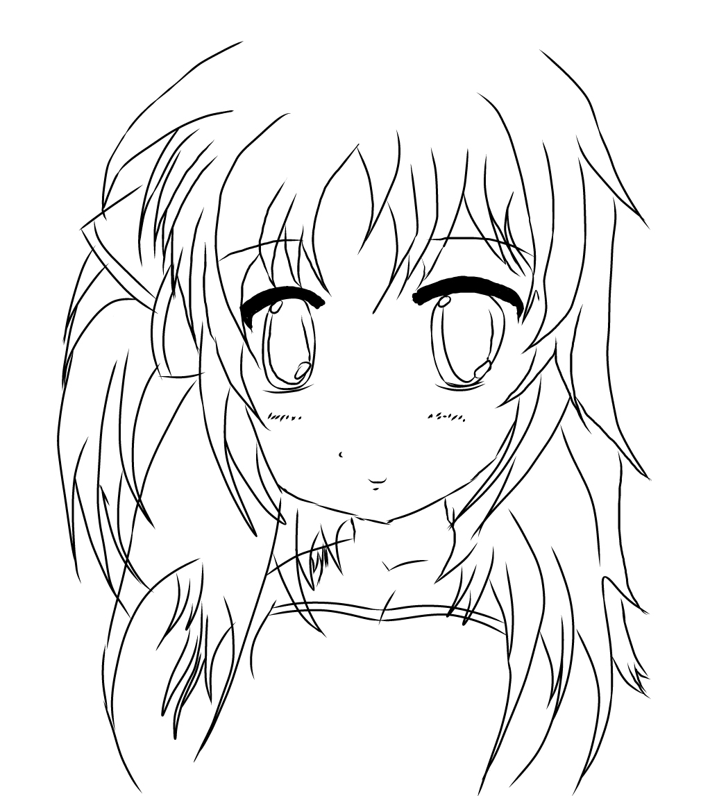 1010x1147 Anime Girl Outline By Coolwhacka