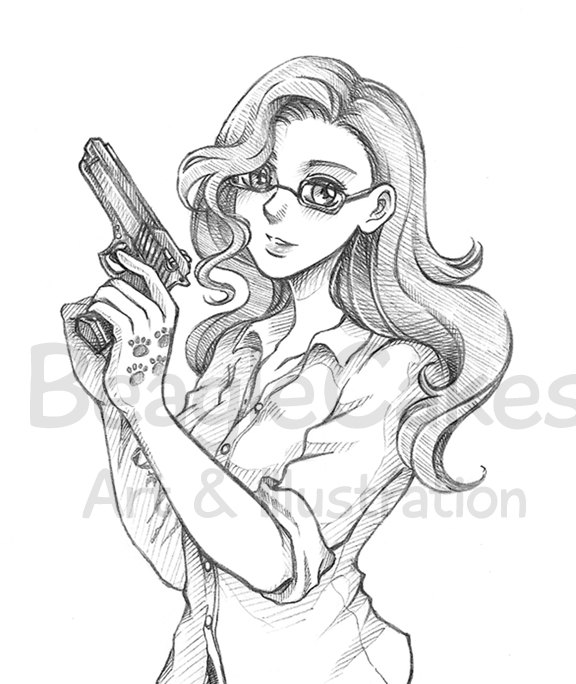 576x684 Custom Anime Manga Waist Up Pencil Illustration Drawing