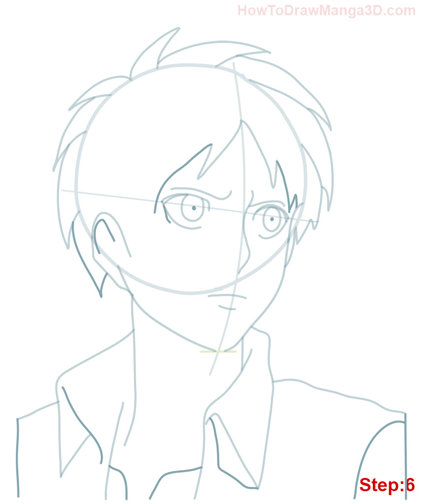 860x1024 How To Draw Eren From Attack On Titan