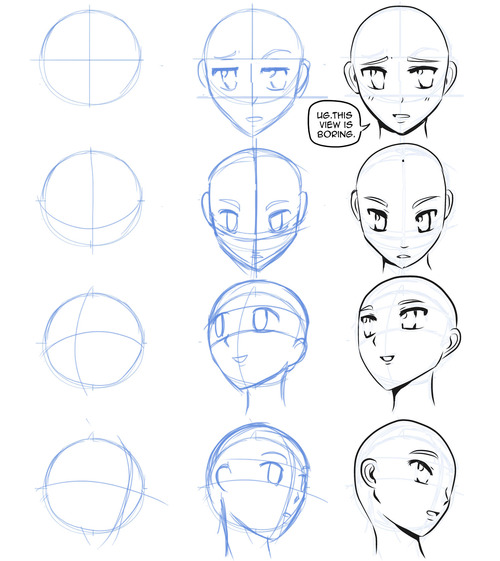 500x561 Anime Drawing Guide Faces Course Ebook