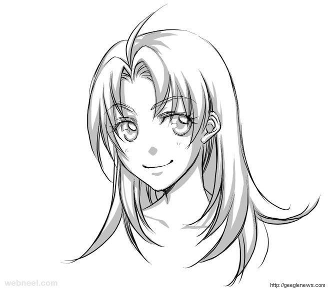 660x579 How To Draw Anime Tutorial With Beautiful Anime Character Drawings