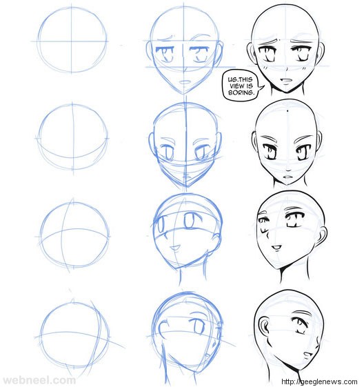 528x561 How To Draw Anime Tutorial With Beautiful Anime Character Drawings