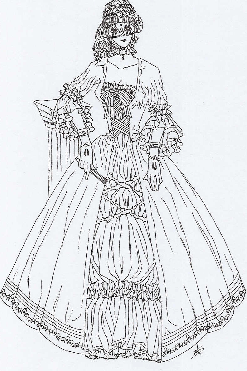 792x1190 Lady Posing In Ballroom Gown By Singleorganicmachine