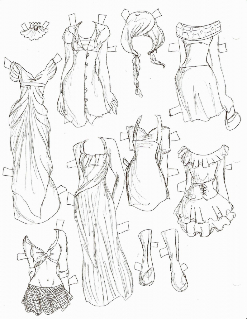 793x1024 Anime Dress Drawing