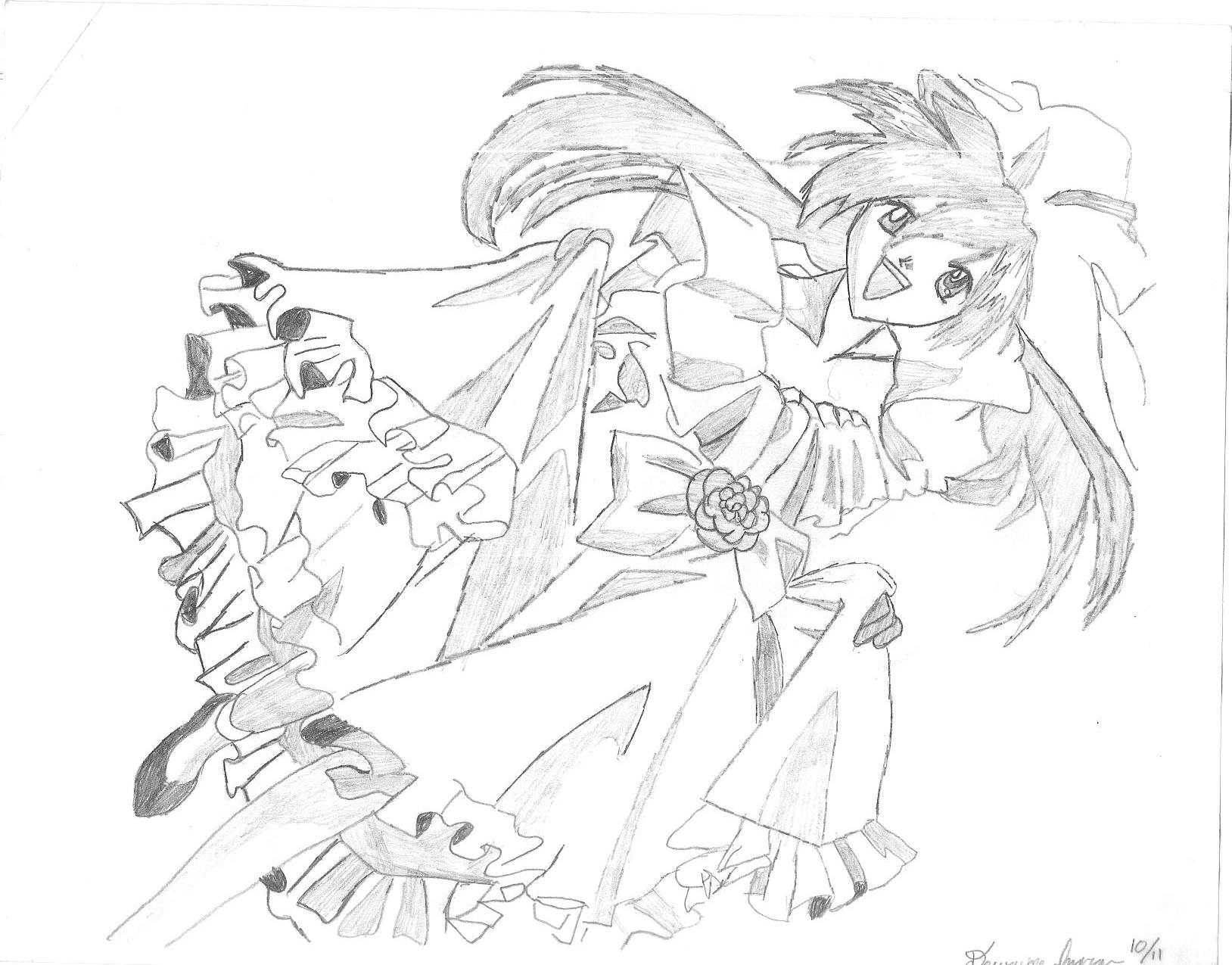 1628x1275 Anime Girl In Wedding Dress By Dingram00