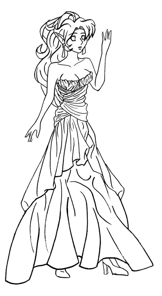 Anime Dresses Drawing at GetDrawings | Free download