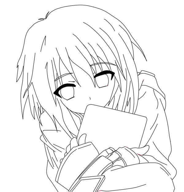 600x625 Anime People Coloring Pages