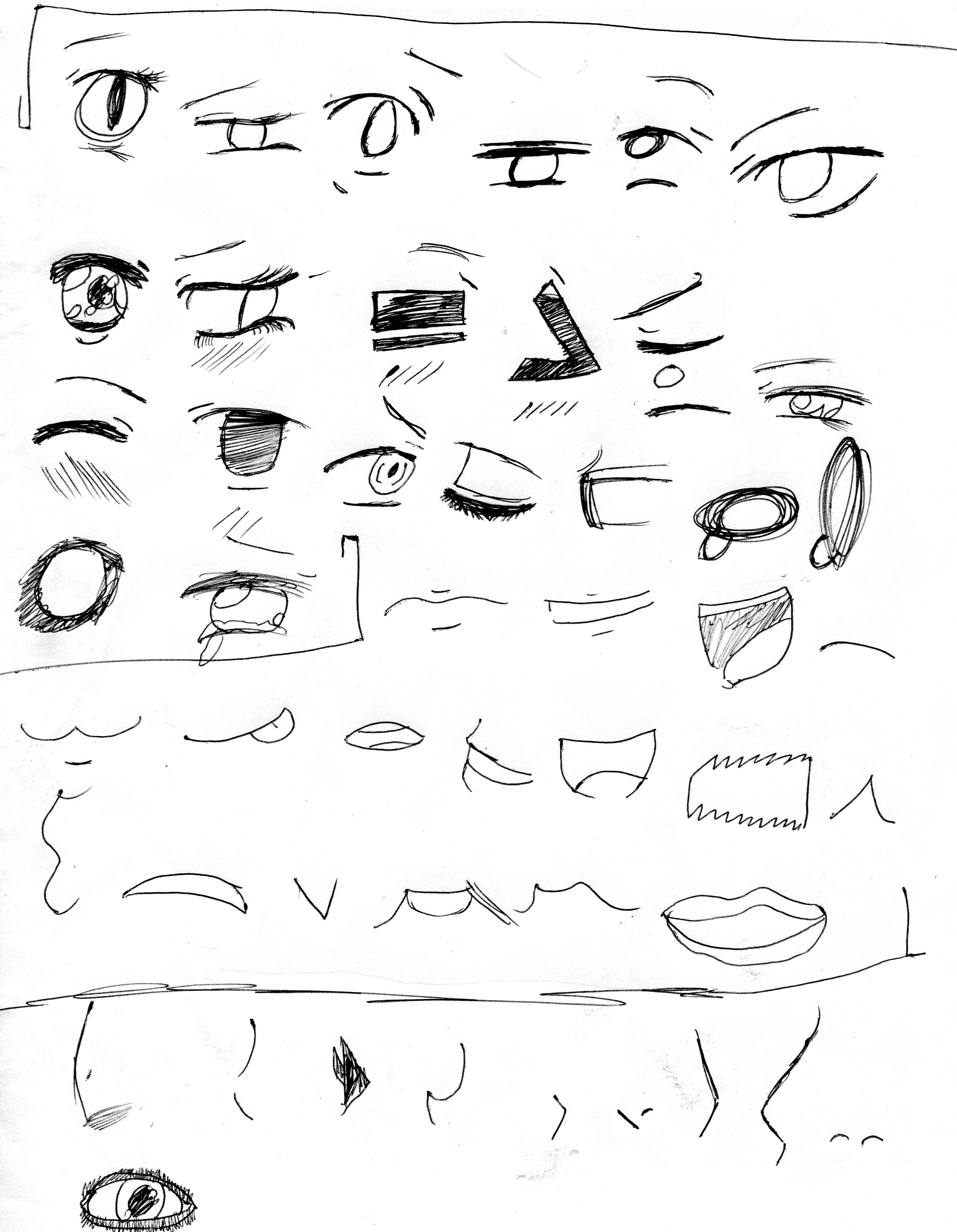 2490x3203 Anime Eyes Mouths And Noses By Kirychan1226