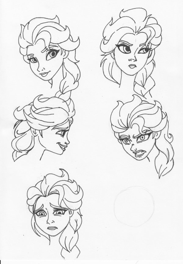 600x863 Elsa Facial Expressions By Kenichi Shinigami